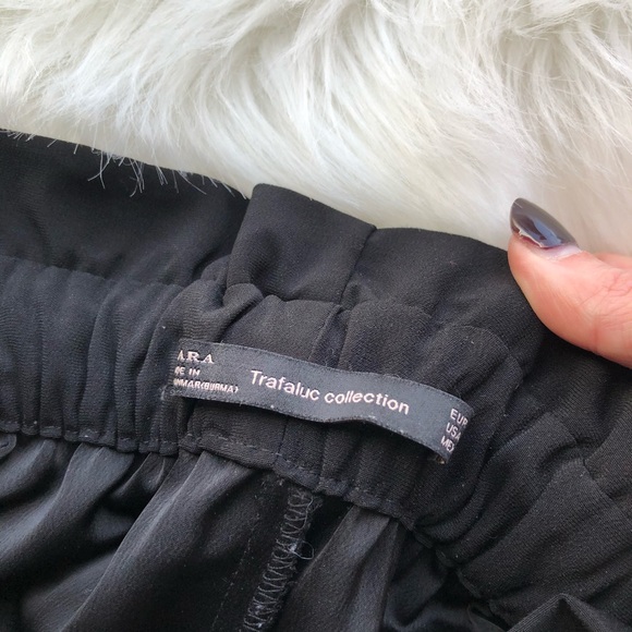 Zara Ankle Wide Leg Side Bow Culottes Pants - Picture 5 of 8